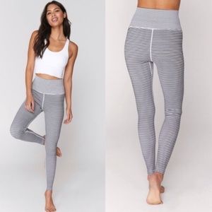 Spiritual Gangster Ananda Striped Ribbed Leggings